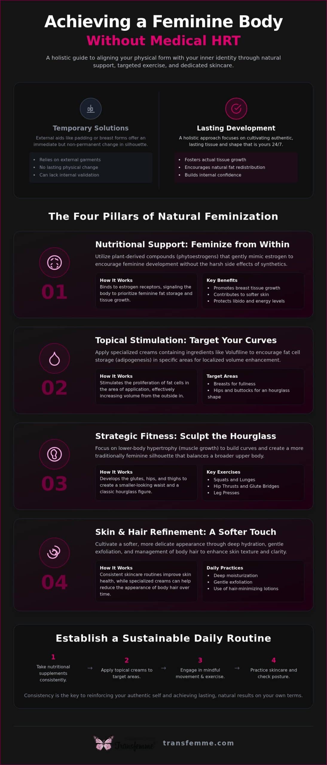 How to Get a Feminine Body Without HRT: Natural Guide
